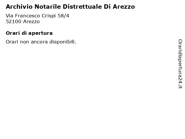 Orari di apertura Archivio Notarile Distrettuale Di Arezzo